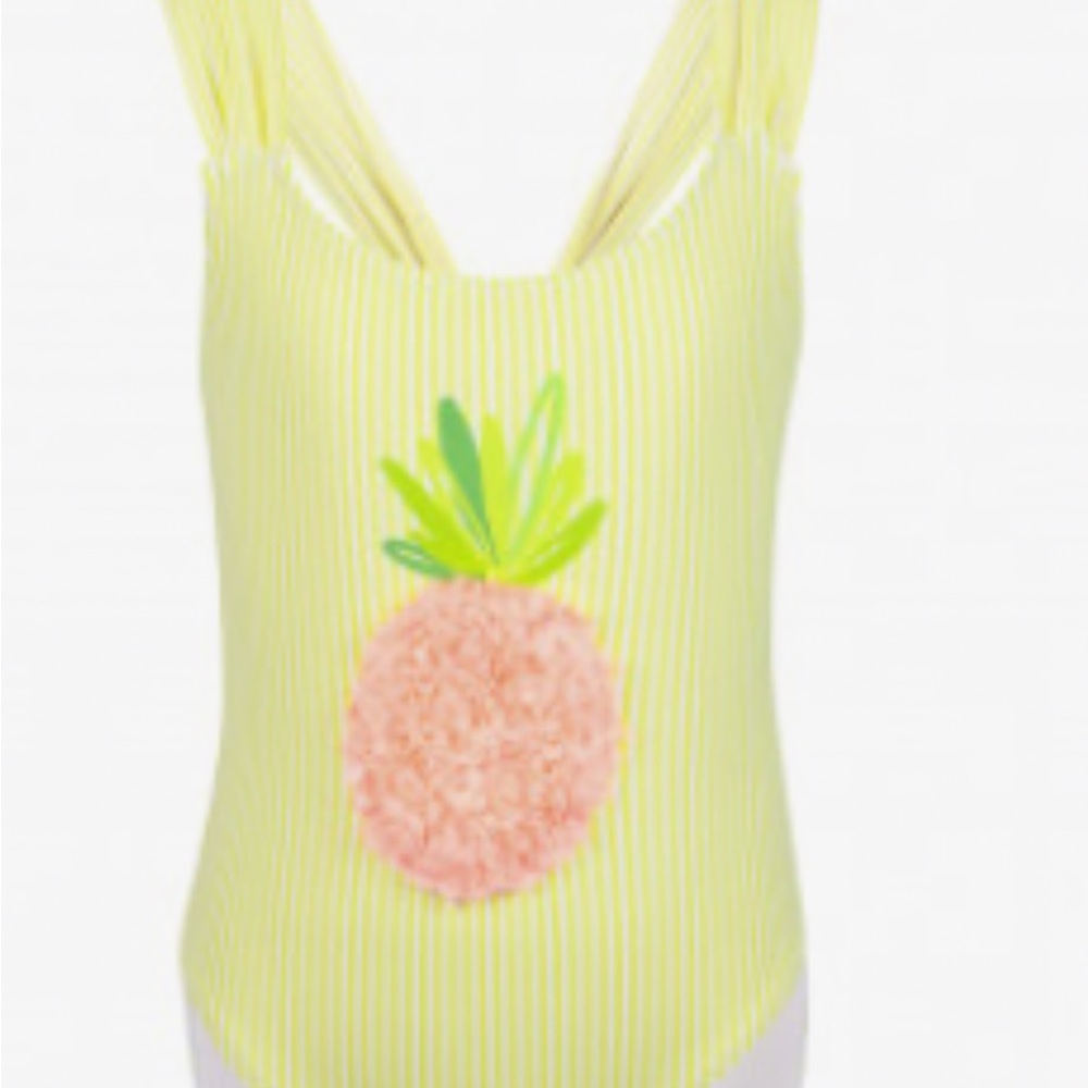 Mayoral Yellow Striped Pineapple Swimsuit